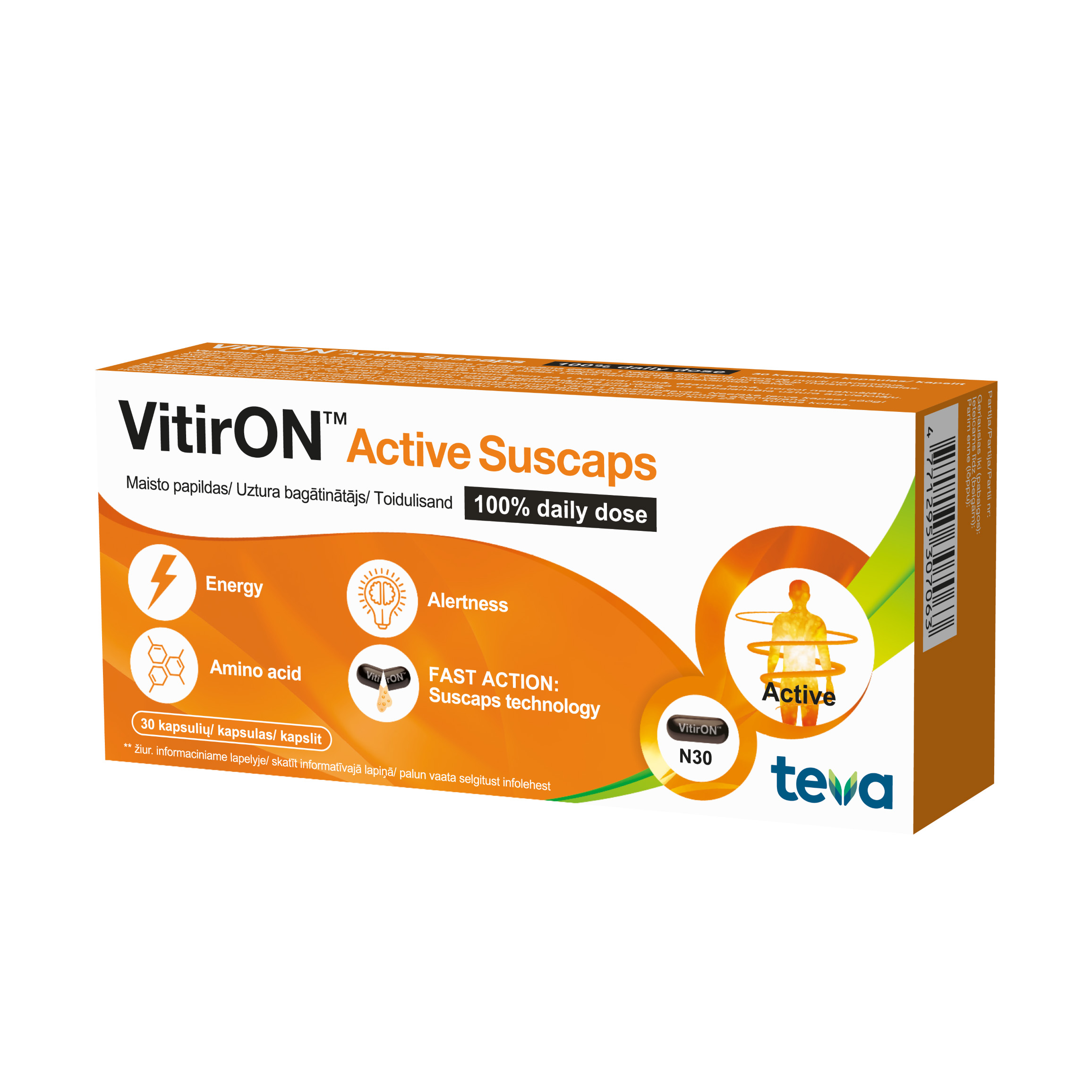 VITIRON Active Suscaps 100% daily dose, 30 kapsulas