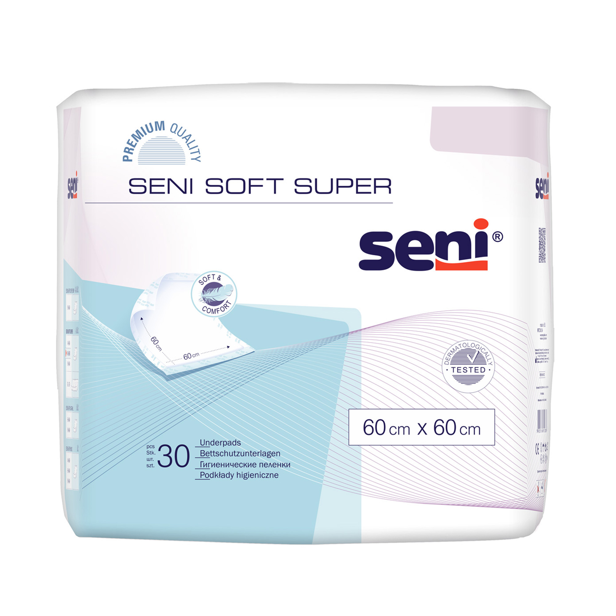 SENI Soft Super 60 x 60 cm absorbējošie palagi, 30 gab.