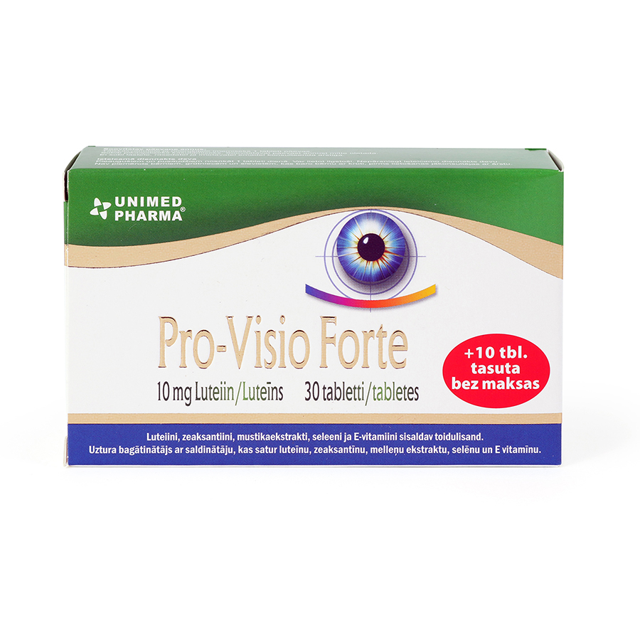 Pro-Visio Forte +luteīns 10 mg, 30+10 tabletes
