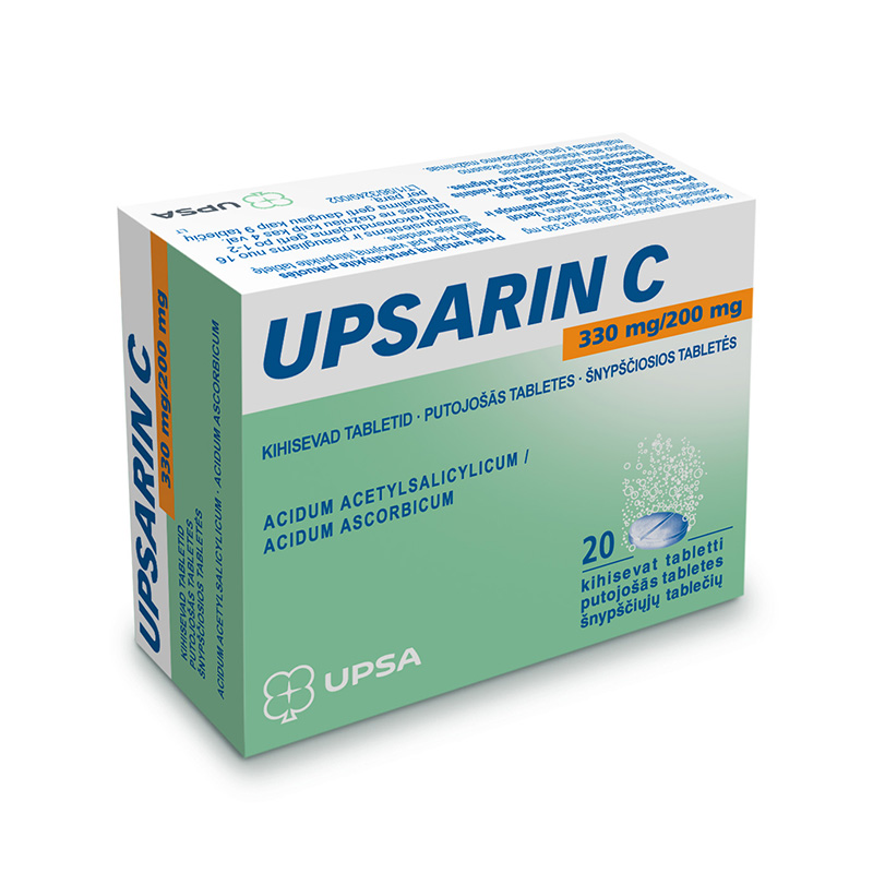 Upsarin C 330 mg/200 mg putojošās tabletes