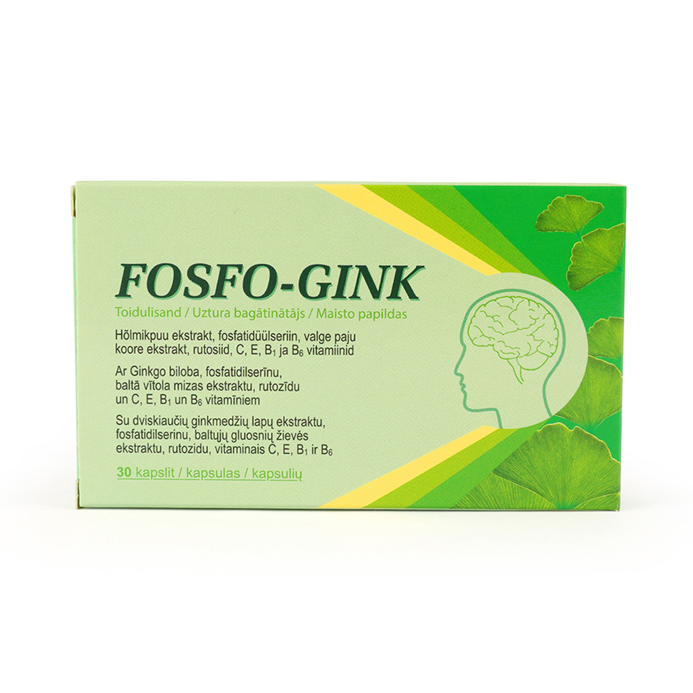 FOSFO-GINK kapsulas, 30 gab.