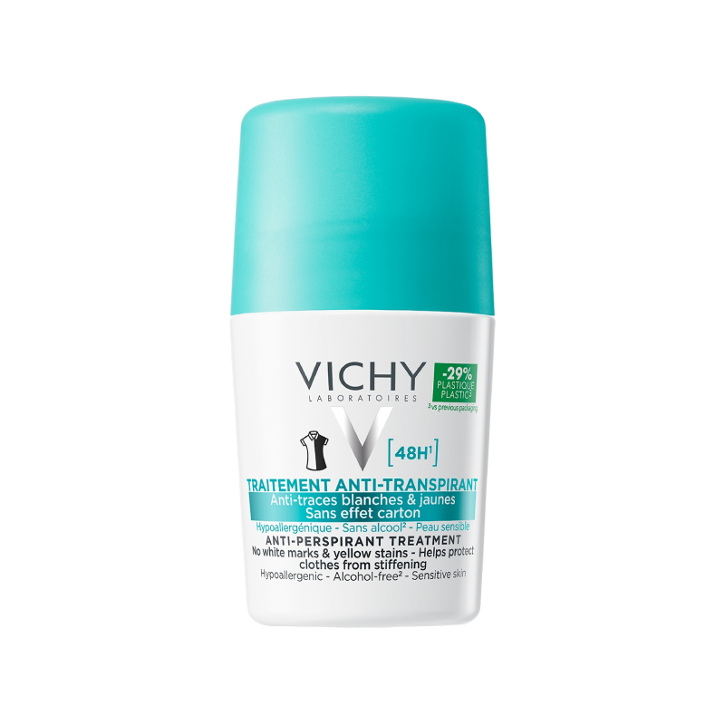 VICHY Anti-traces Roll-on antiperspirant, 50 ml, 2 gab.