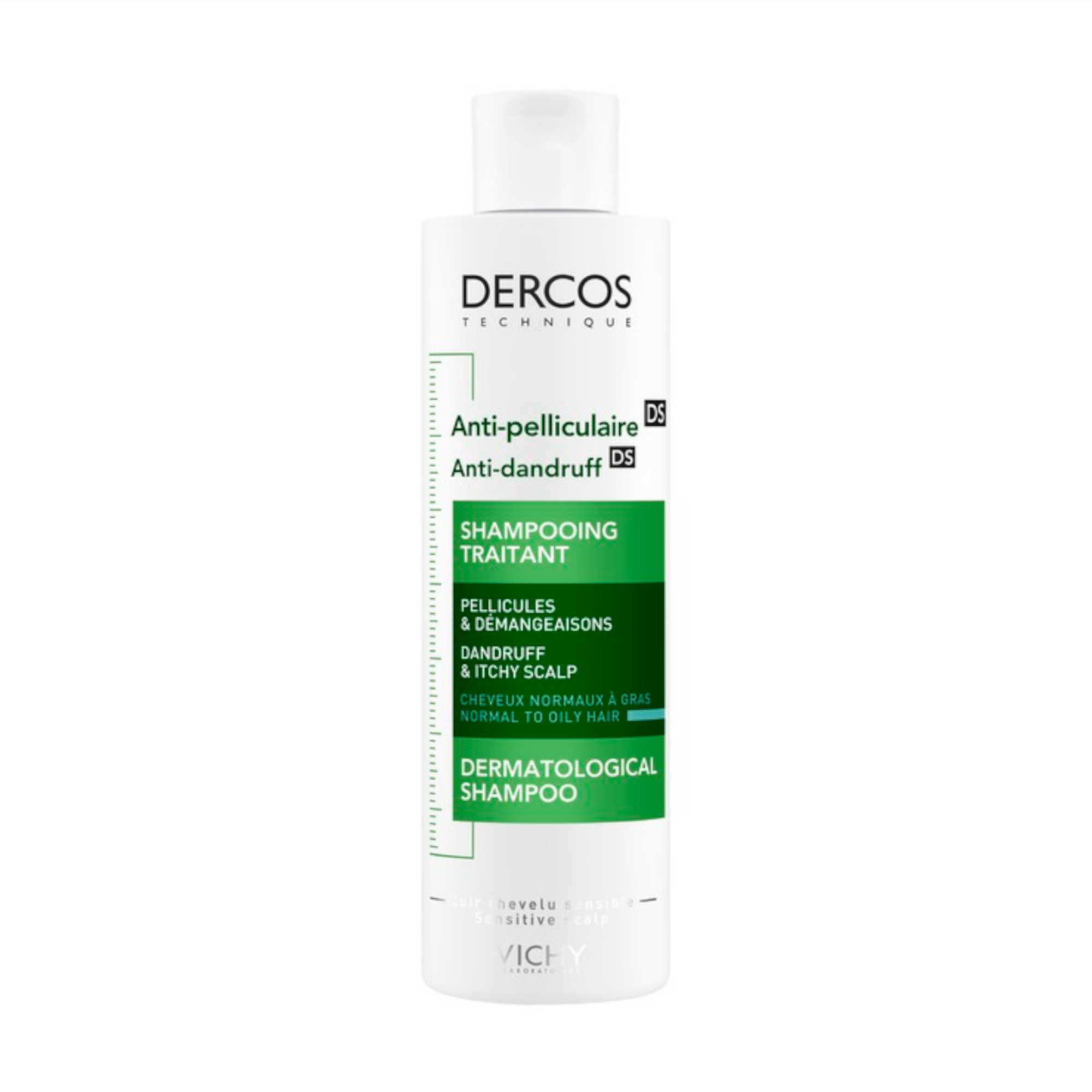 VICHY DERCOS pretblaugznu šampūns normāliem, taukainiem matiem, 200 ml