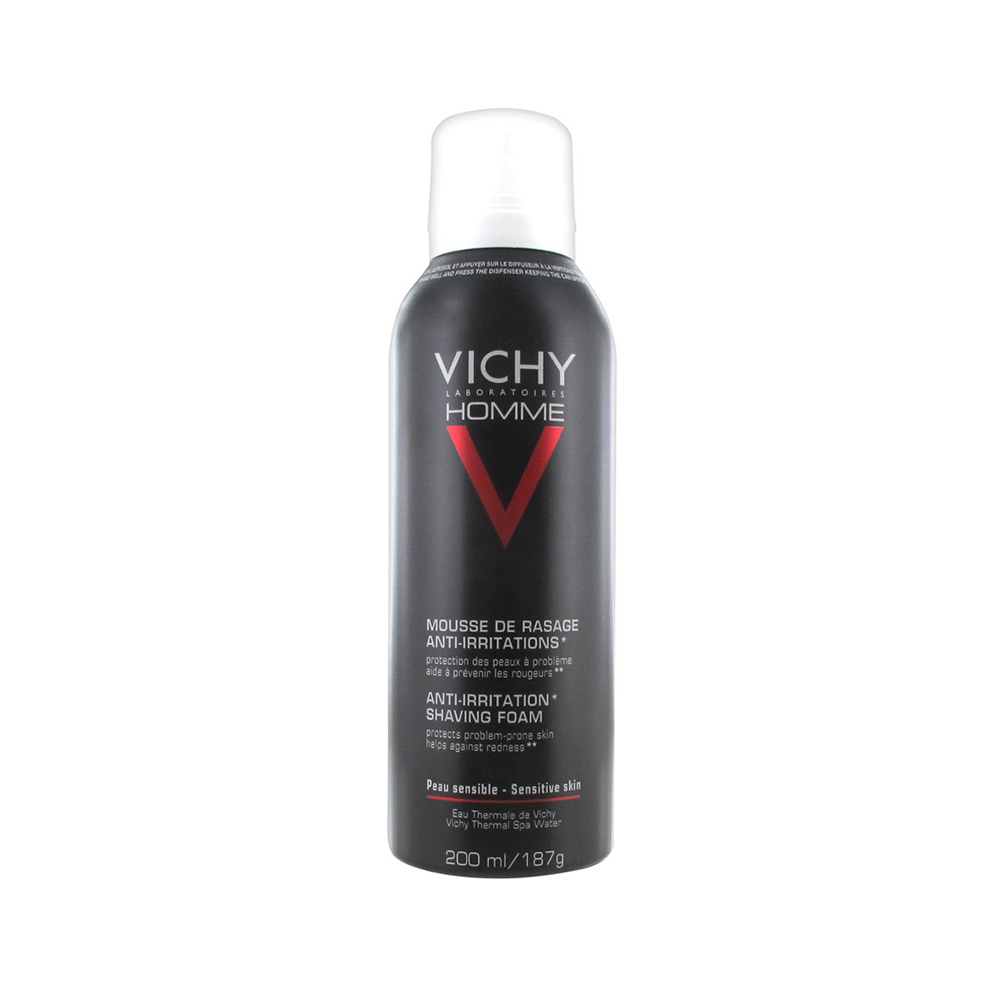 VICHY Homme skūšanas putas jūtīgai ādai, 200ml