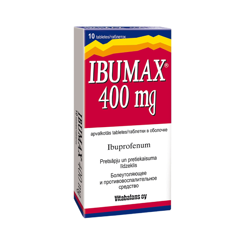 Ibumax 400 mg apvalkotās tabletes