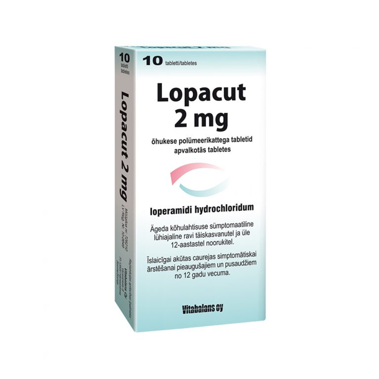 Lopacut 2 mg apvalkotās tabletes