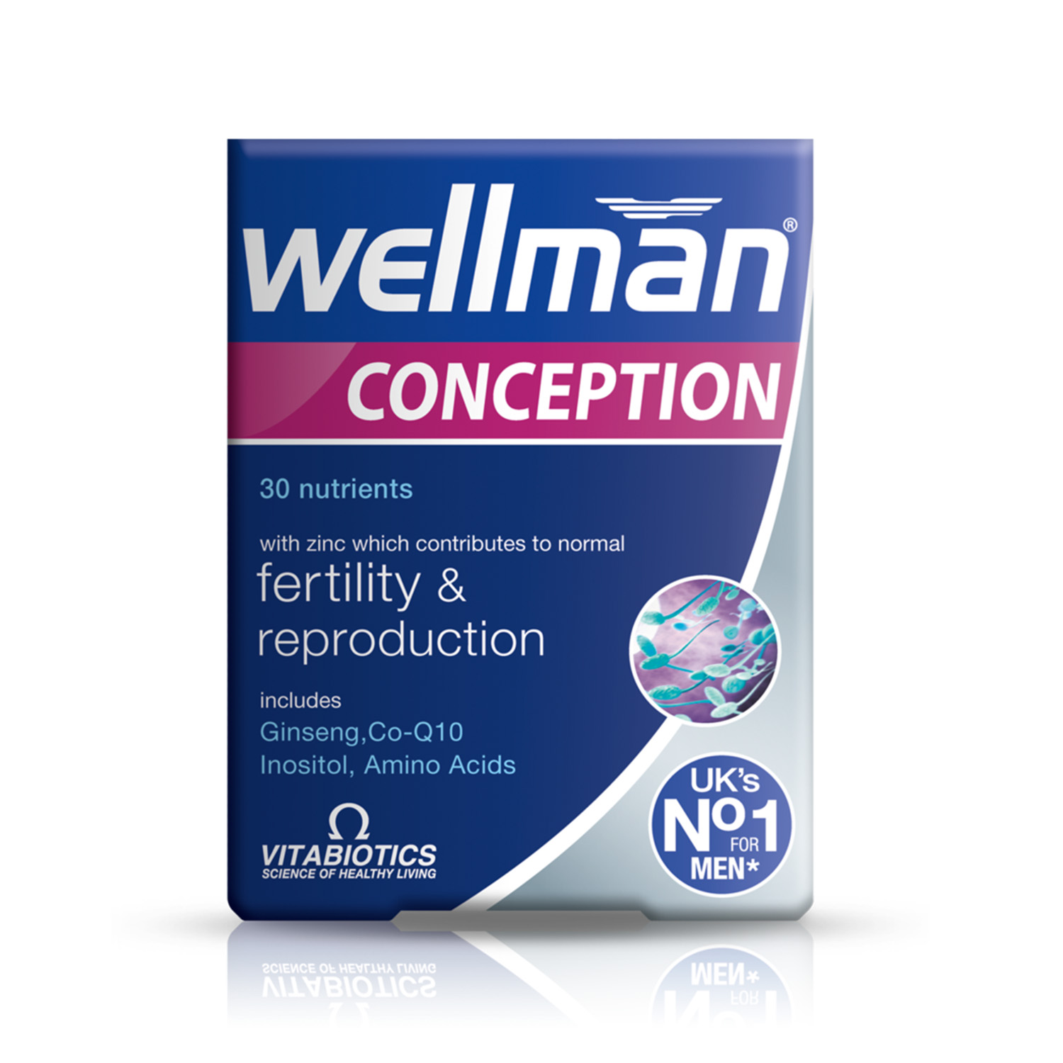 Vitabiotics Wellman Conception vitamīni vīriešiem, 30 tabletes