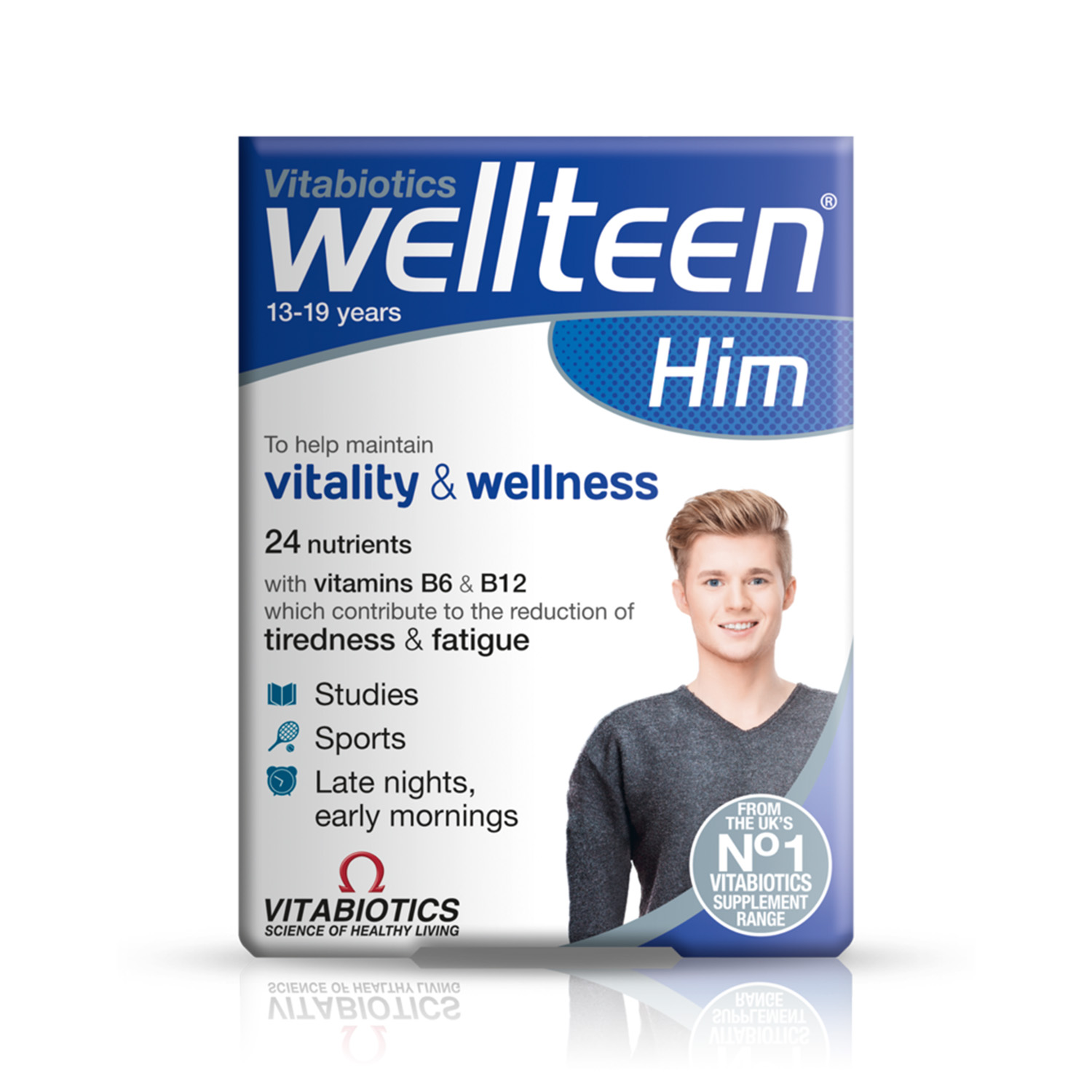 Vitabiotics Wellteen Him multivitamīni jauniešiem 13-19 g.v., 30 tabletes