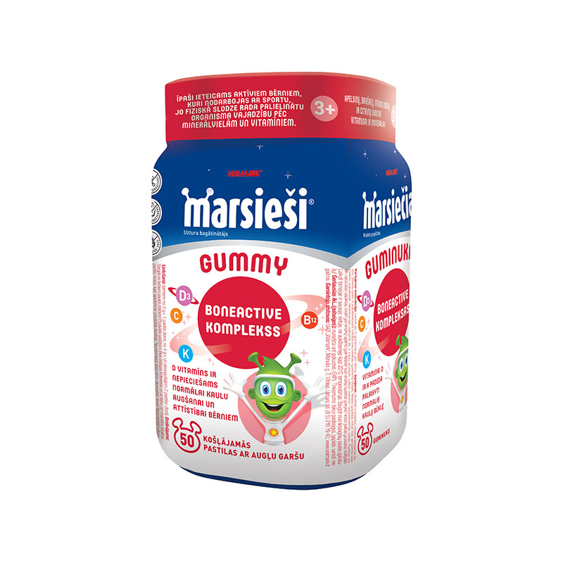 Marsieši®  GUMMY BONEACTIVE KOMPLEKSS, 50 košļājamas pastilas