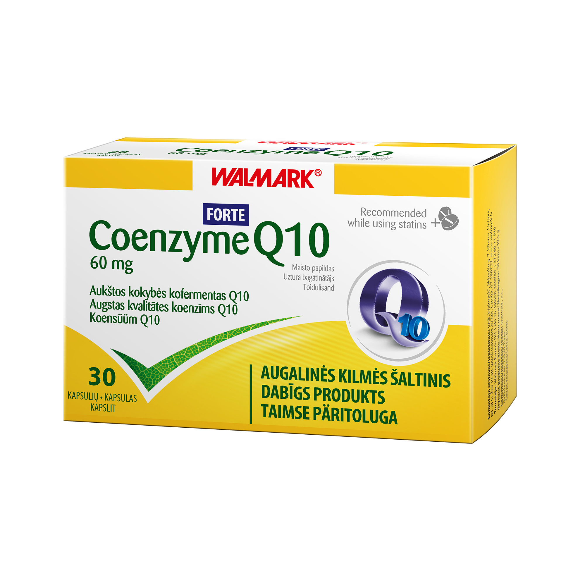 WALMARK COENZYME Q10 FORTE 60 mg, 30 kapsulas