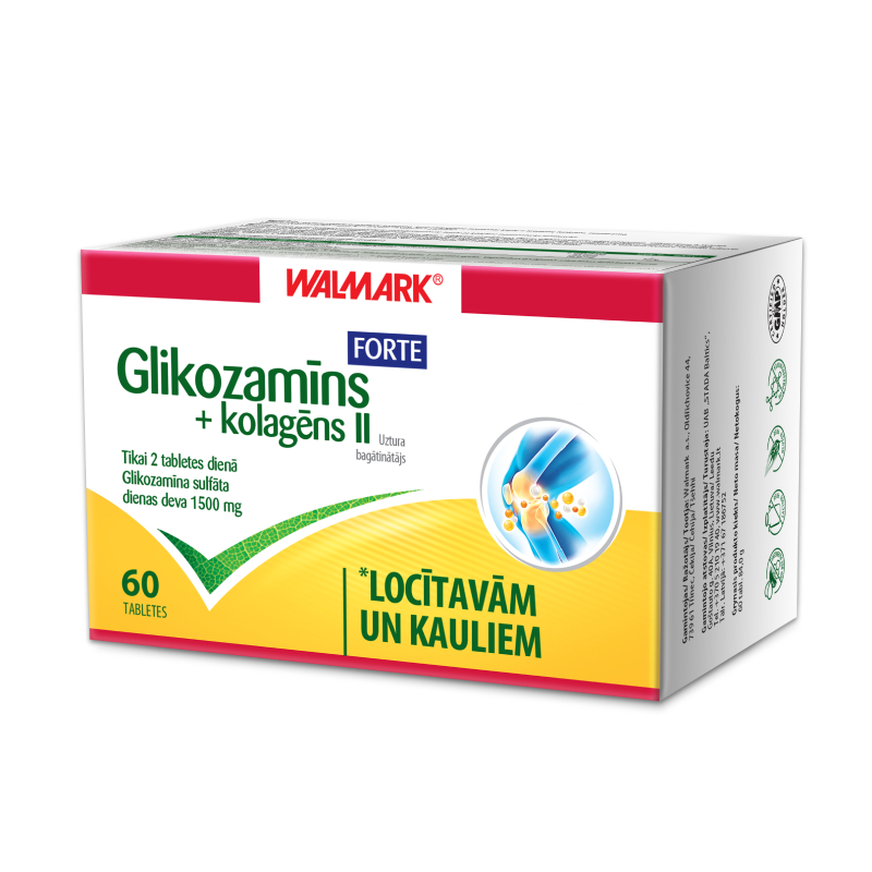 Walmark Glikozamīns Forte + kolagēns II, 60 tabletes
