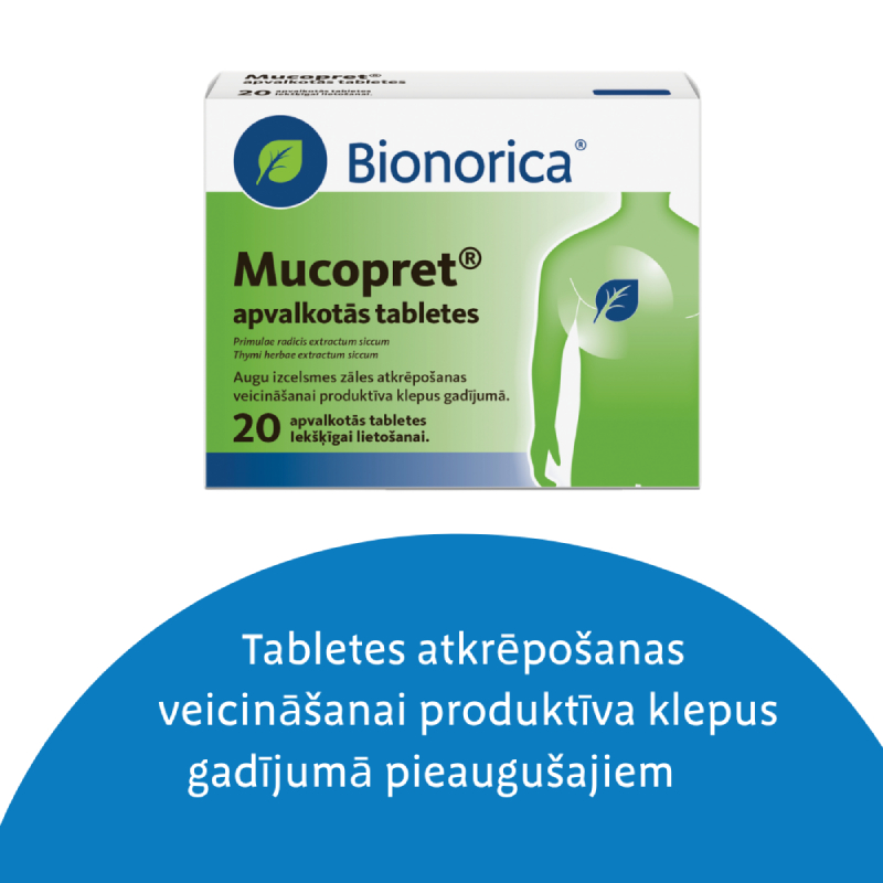 Mucopret apvalkotās tabletes
