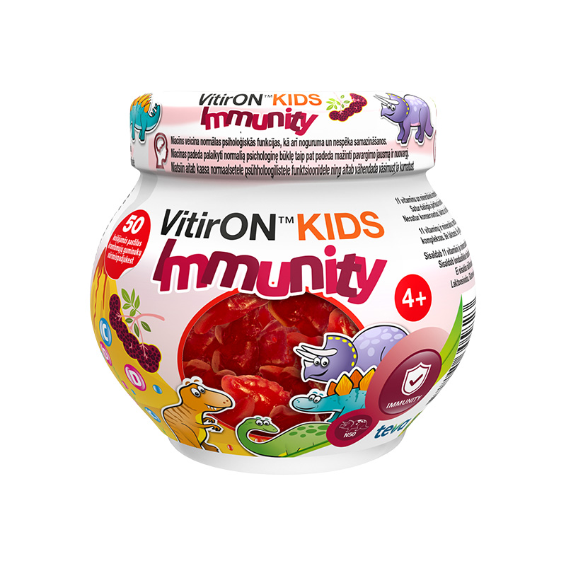 Vitiron Kids Immunity, 50 košļājamās pastilas