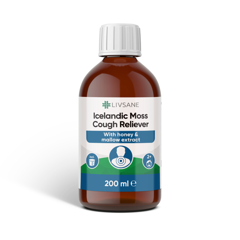 LIVSANE Islandes ķērpja klepus sīrups, 200 ml