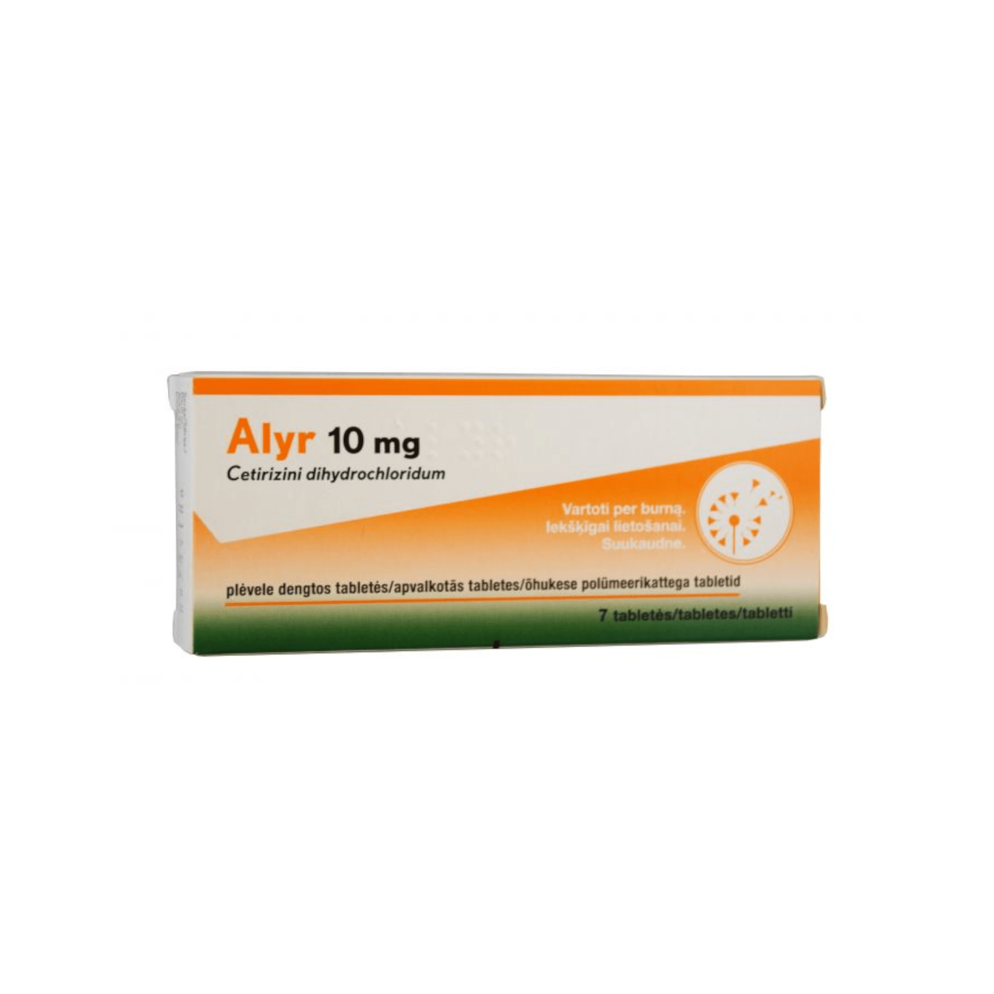 Alyr 10 mg apvalkotās tabletes