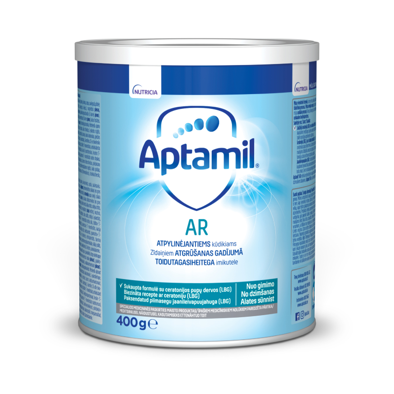 Aptamil AR (Anti-Reflux) spec. piena maisījums no dzimšanas, 400 g