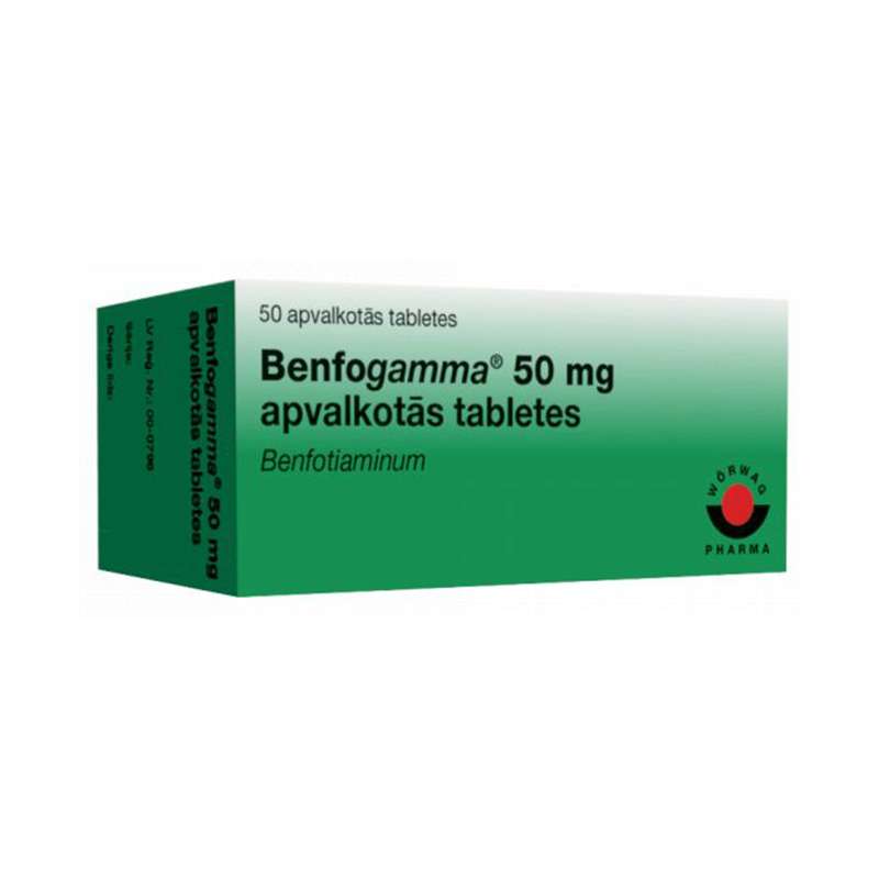 Benfogamma 50 mg apvalkotās tabletes