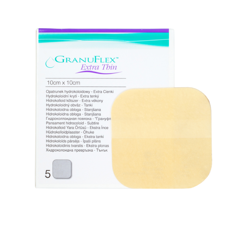Granuflex Extra Thin hidrokoloīds pārsējs 10x10 cm, 5 gab.