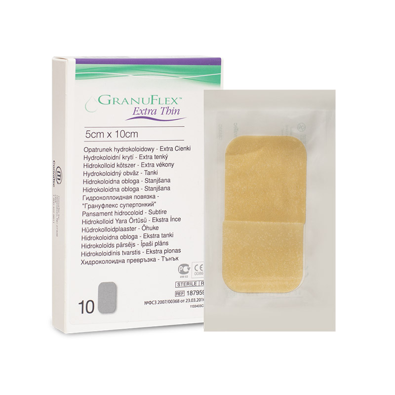 Granuflex Extra Thin hidrokoloīds pārsējs 5x10 cm, 10 gab.