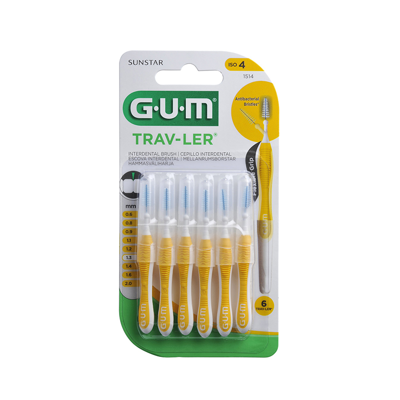 GUM starpzobu birstīte TRAV-LER, 1,3 mm, 6 gab.