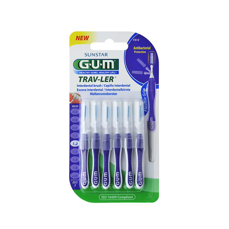 GUM starpzobu birstīte TRAV-LER, 1,2 mm, 6 gab.