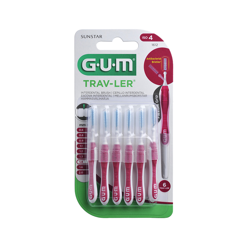 GUM starpzobu birstīte TRAV-LER, 1,4 mm, 6 gab.
