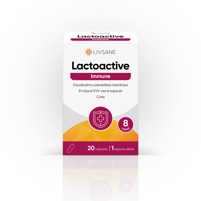 LIVSANE Lactoactive Immune kapsulas, 20 gab.