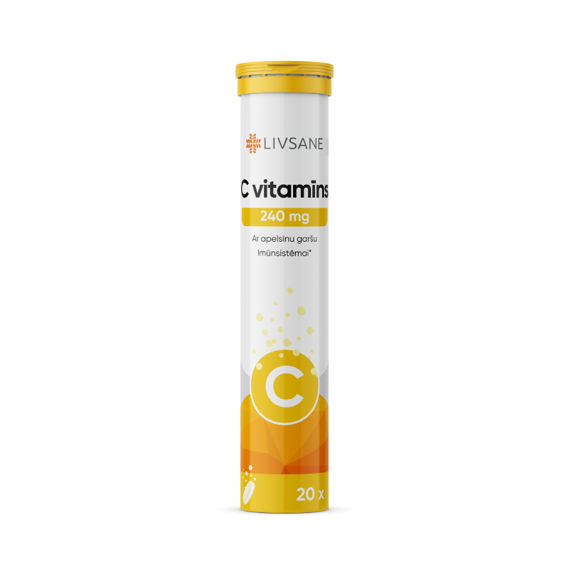 LIVSANE C vitamīns 240 mg šķīstošās tabletes, 20 gab.