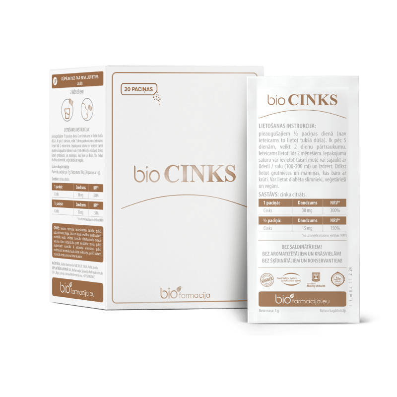 BIO CINKS pulveris, 20 paciņas