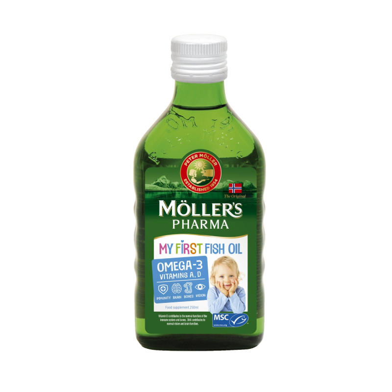 MOLLERS Baby My First Fish Oil Zivju Eļļa šķidrums, 250 ml