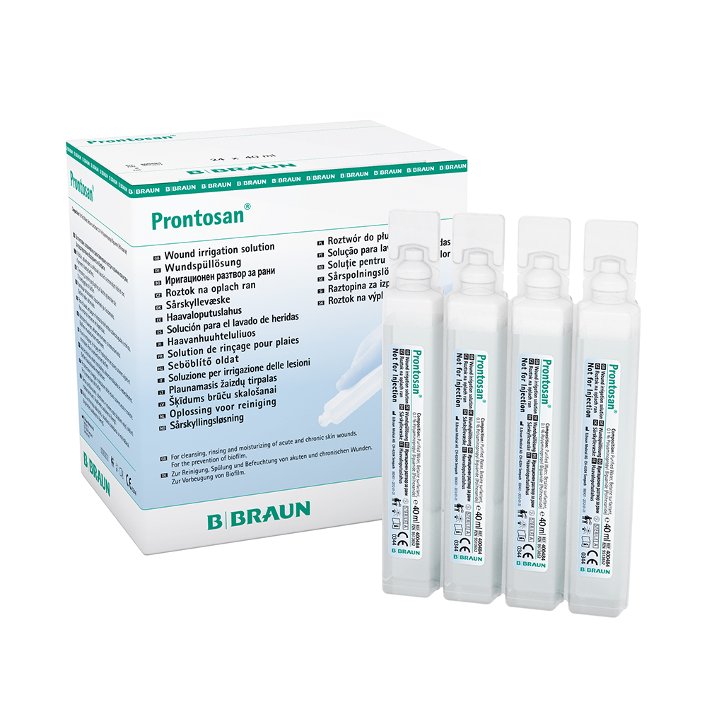 PRONTOSAN brūču skalošanas šķīdums, 40 ml ampulas, 4 gab.