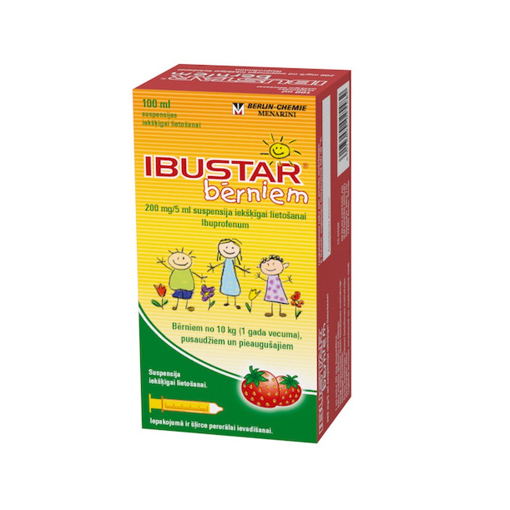Ibustar bērniem 200 mg/5 ml suspensija iekšķīgai lietošanai
