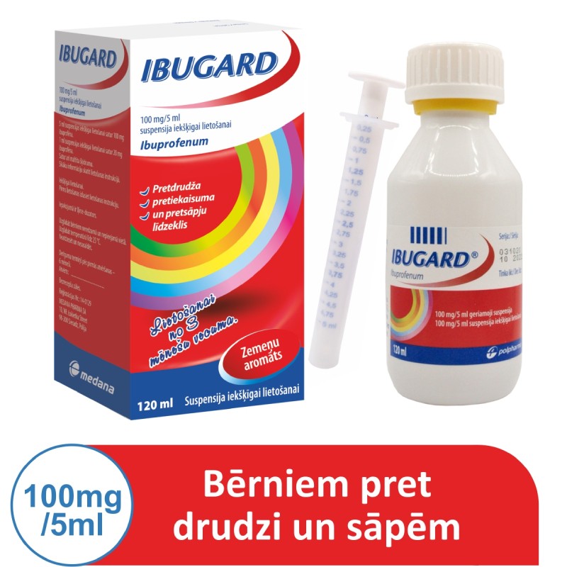 Ibugard 100 mg/5 ml suspensija iekšķīgai lietošanai