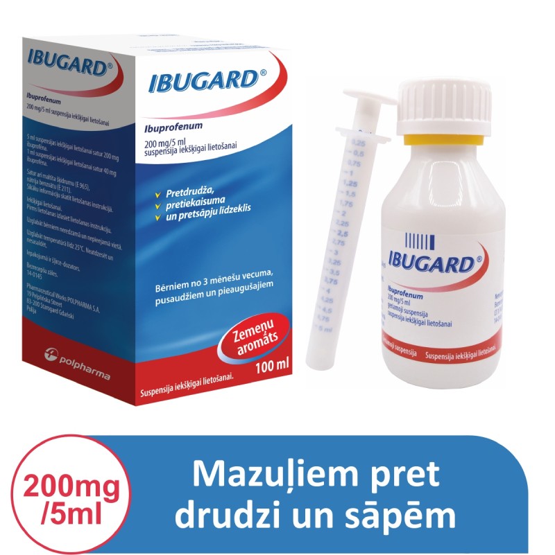 Ibugard 200 mg/5 ml suspensija iekšķīgai lietošanai