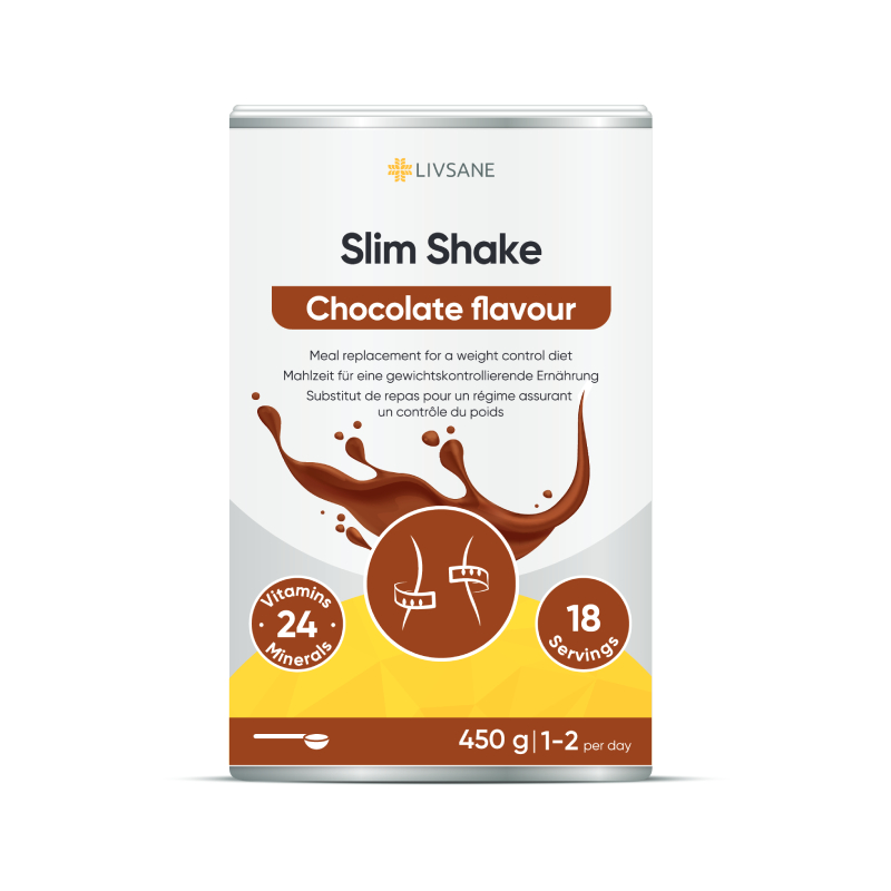LIVSANE Slim Shake ar šokolādes garšu, 450 g