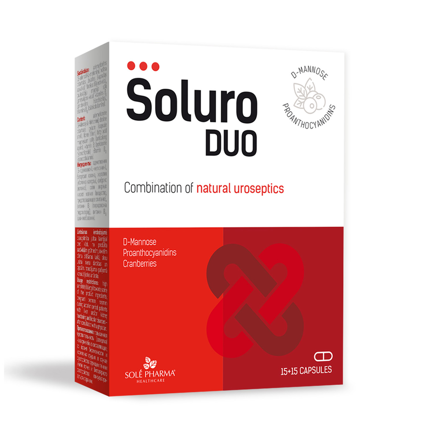 Soluro DUO, 15 + 15 kapsulas