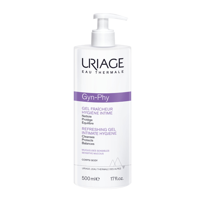 URIAGE Gyn-Phy atsvaidzinošs intīmās higiēnas gels, 500 ml