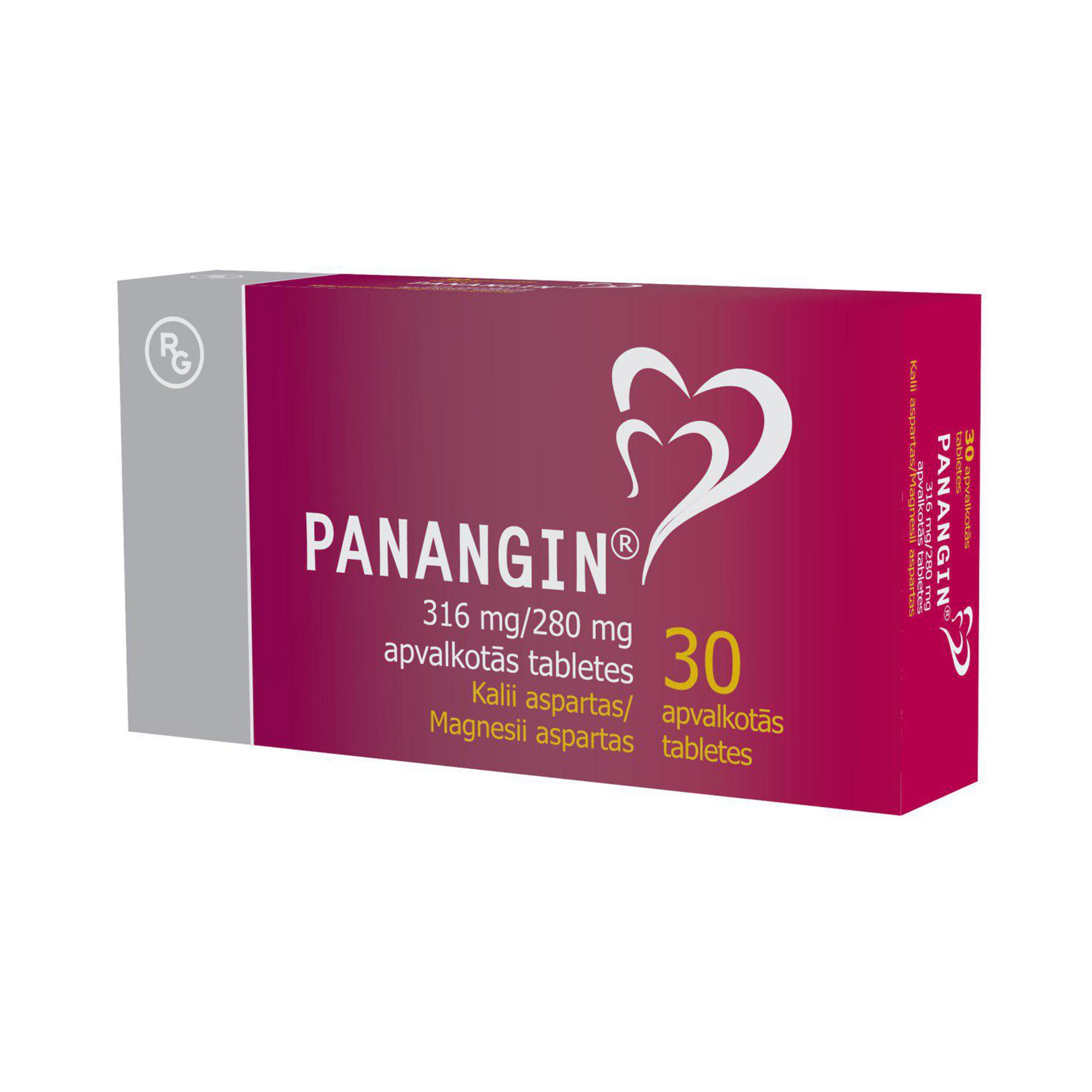 Panangin 316 mg/280 mg apvalkotās tabletes