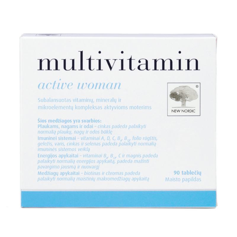 New Nordic Multivitamin active woman, 90 tabletes