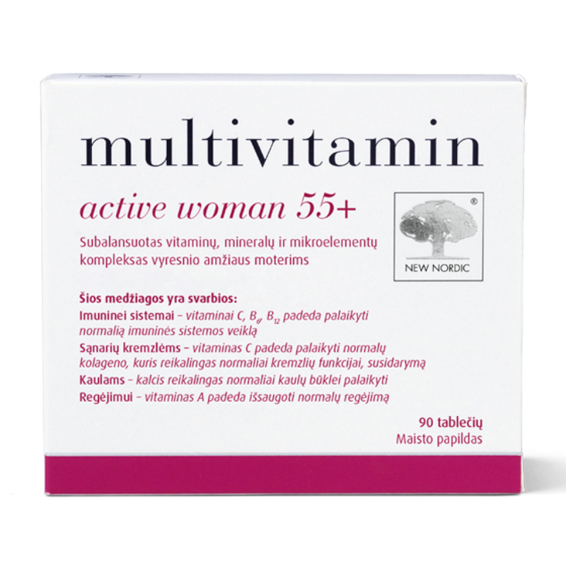 New Nordic Multivitamin active woman 55+, 90 tabletes