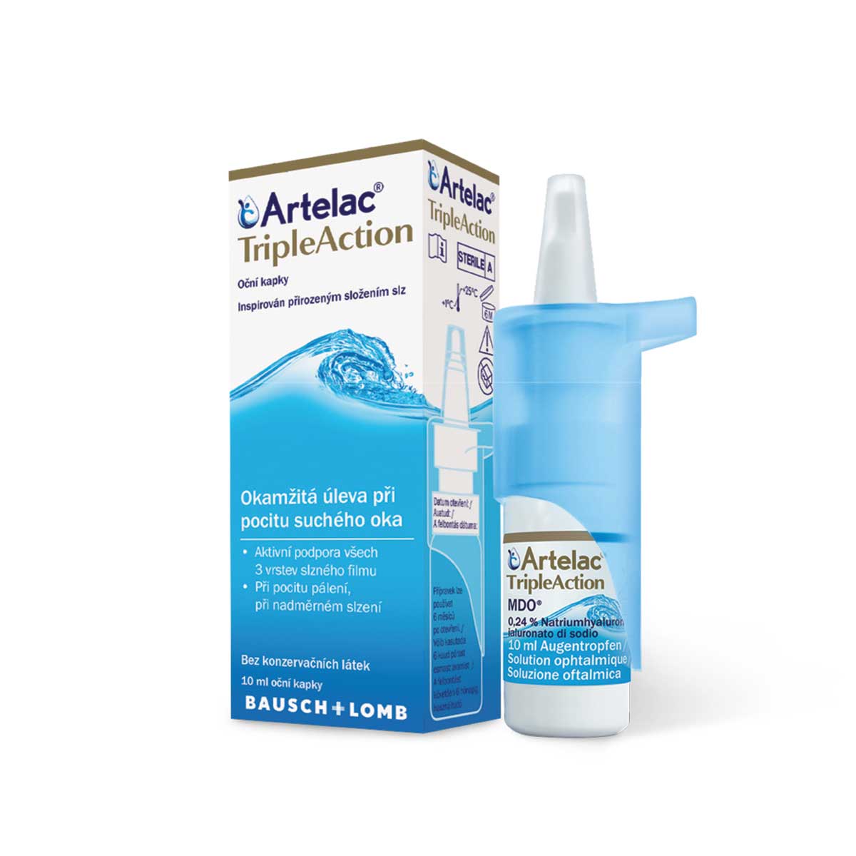 ARTELAC acu pilieni TRIPLE ACTION, 10 ml