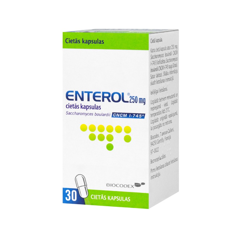 Enterol 250 mg cietās kapsulas