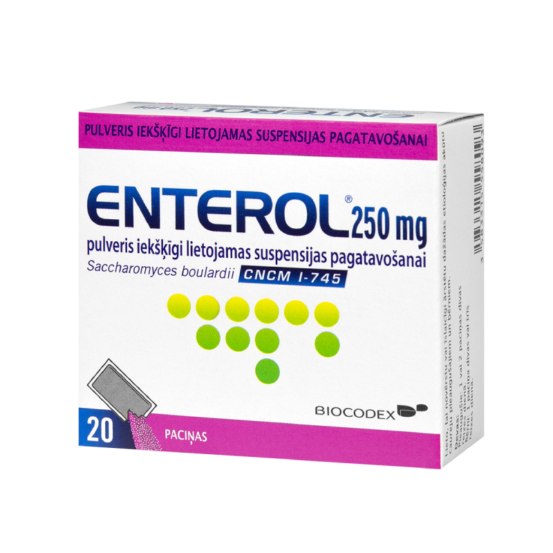 Enterols 250 mg pulveris iekšķīgi lietojamas suspensijas pagatavošanai