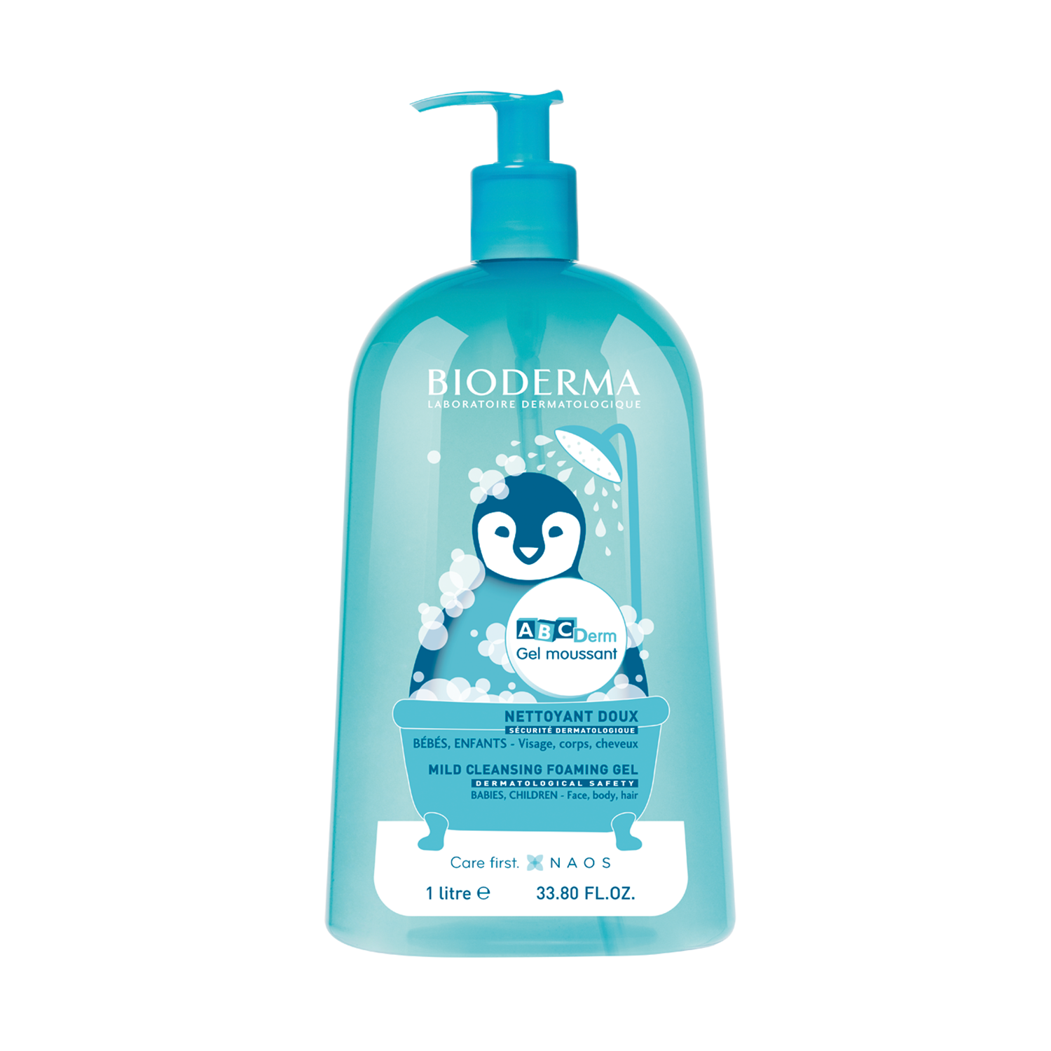 BIODERMA ABCDERM attīrošs gels bērniem, 1 l