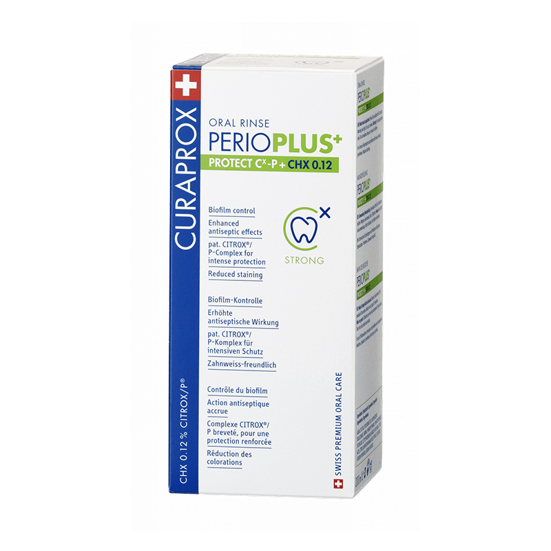 CURAPROX PerioPlus + Protect, mutes skalošanas līdzeklis ar CITROX un 0,12% hlorheksidīna saturu, 200ml