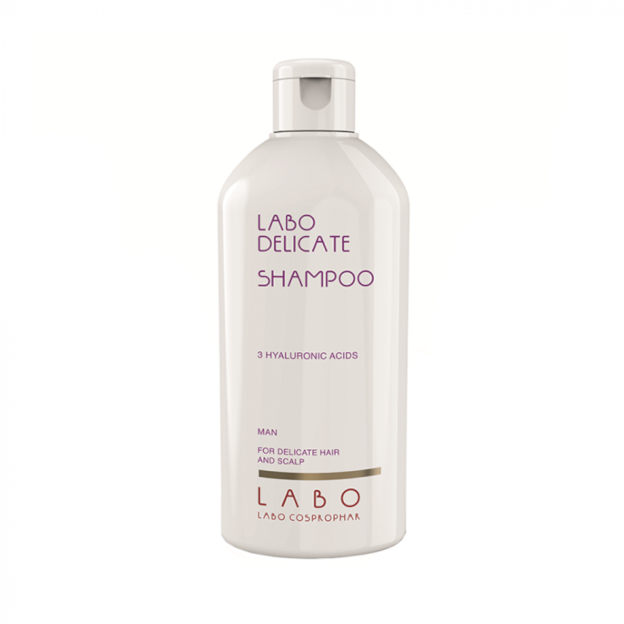 LABO DELICATE Speciāls šampūns jūtīgai galvas ādai vīriešiem, 200 ml