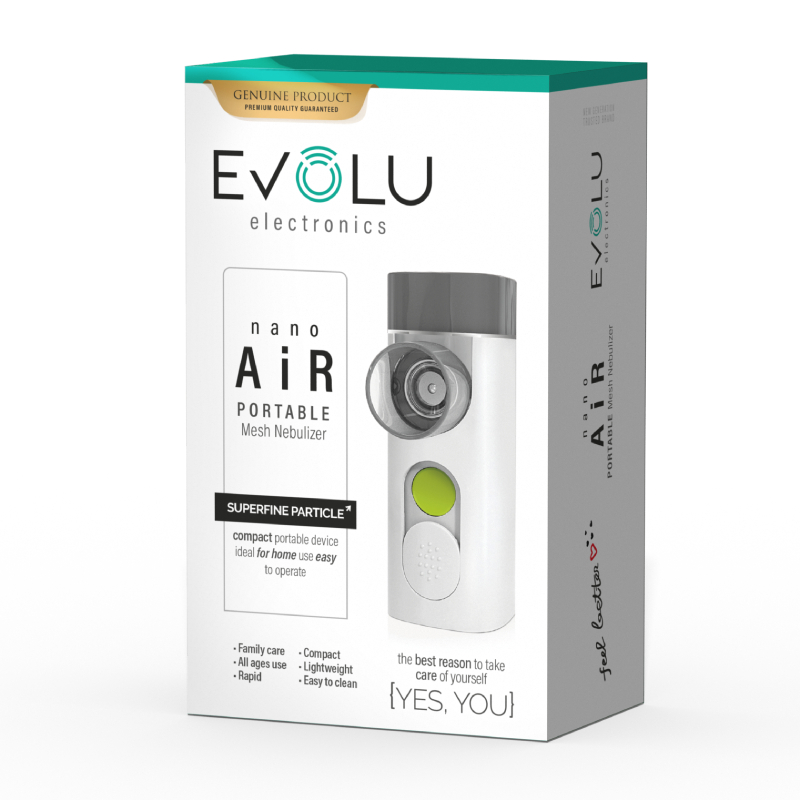 EVOLU inhalators NANO AIR, 1 gab.