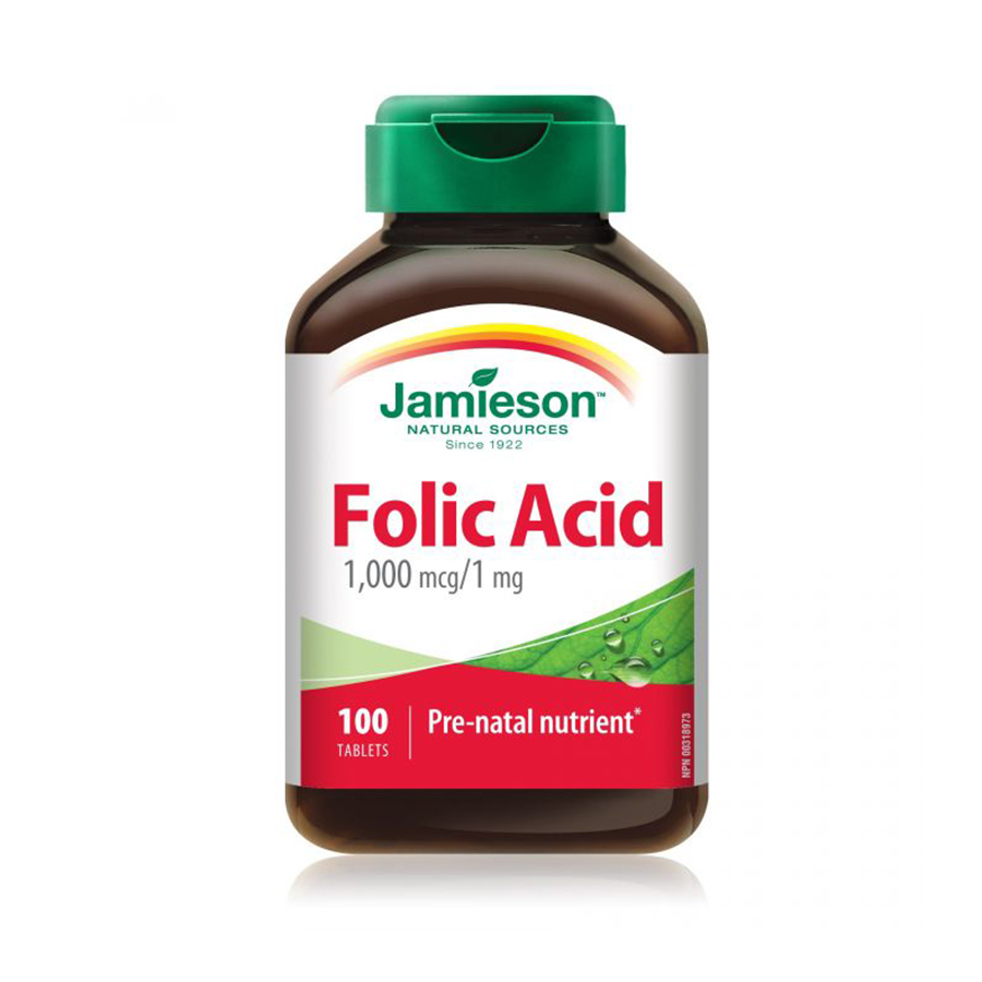 JAMIESON Folic Acid 1 mg tabletes, 100 gab.