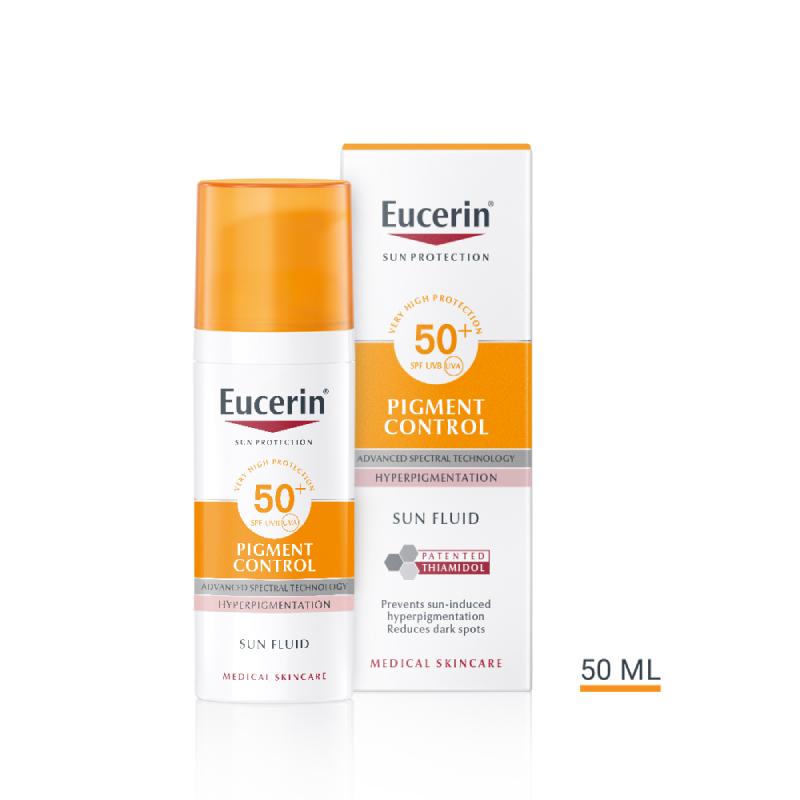 EUCERIN sejas sauļošanās fluīds SUN, SPF 50+, 50 ml