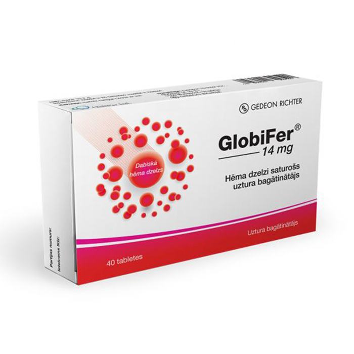 Globifer 14 mg, 40 tabletes